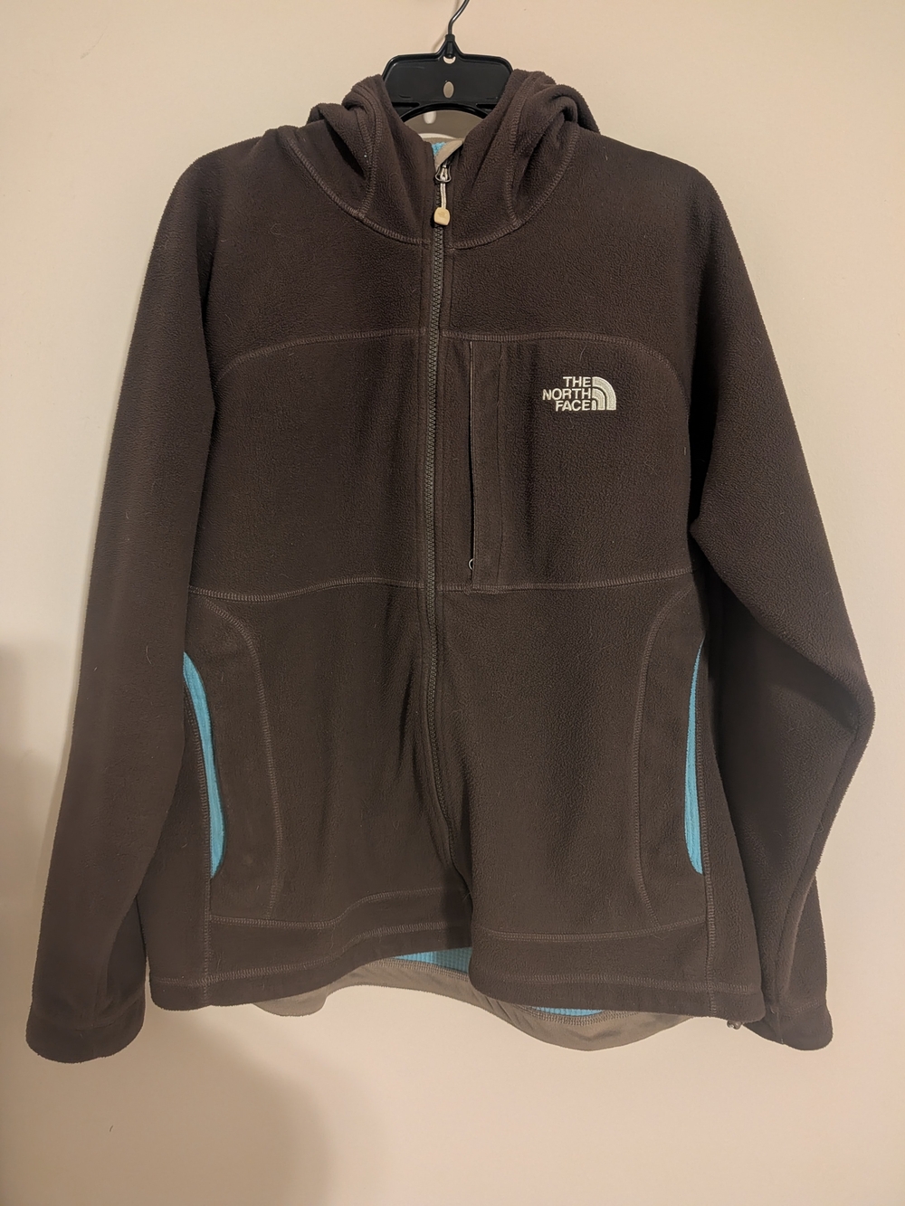 The North Face Women's Windwall Fleece Zip-Up Jacket with Blue Trim
